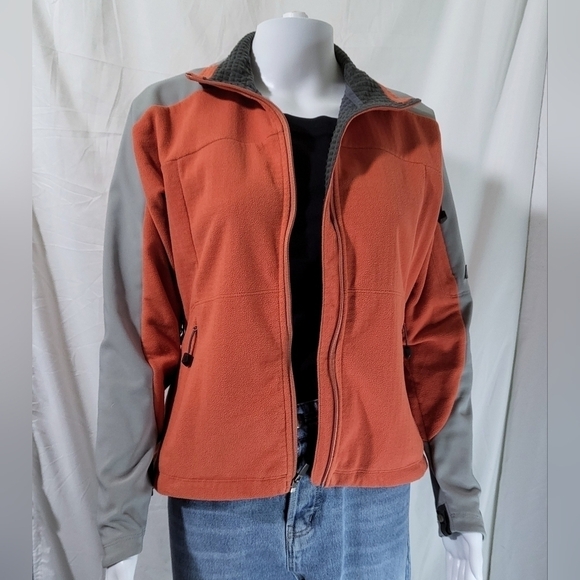 EMS Windstopper Jacket Full Zip Tangerine Gray Size Medium - Picture 2 of 9